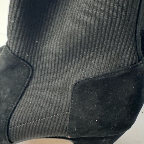 Eileen Fisher Muzy Suede and Knit Black Ankle Booties Sleek Minimalist Design 9 - Picture 5 of 8